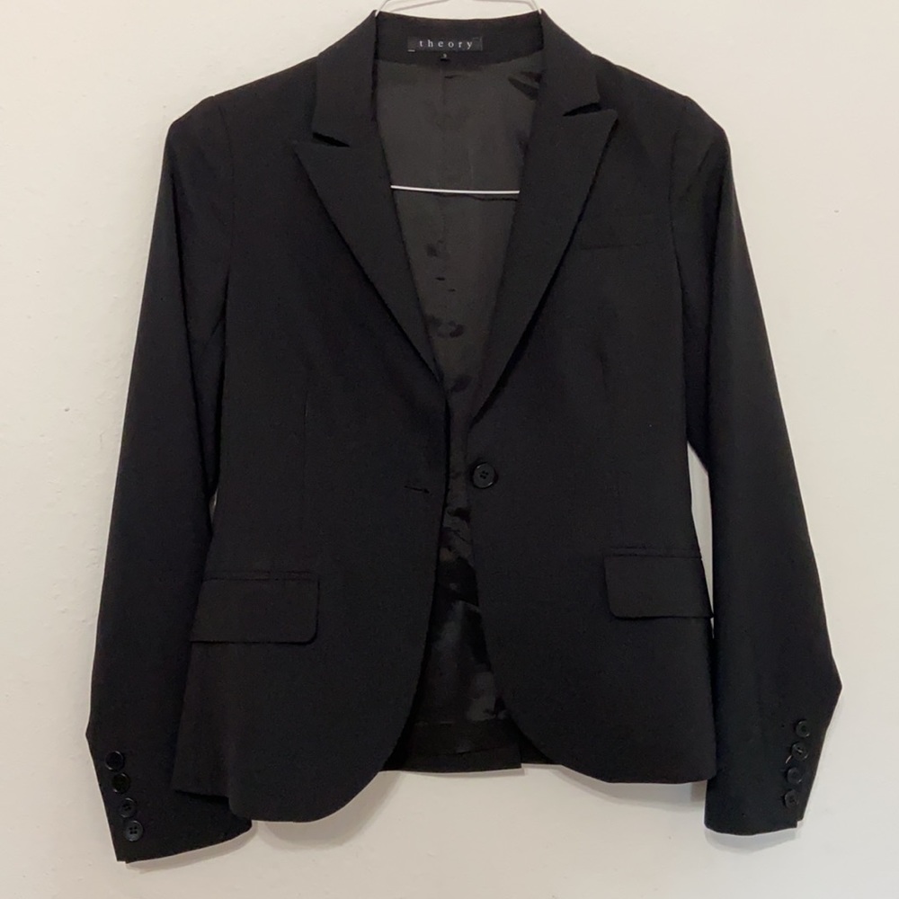 Theory Wool Blend Single Button Blazer - image 5